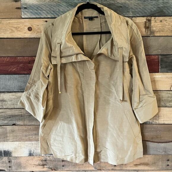 Lafayette 148 New York Tan Jacket With Belt Size 2 - Picture 1 of 14